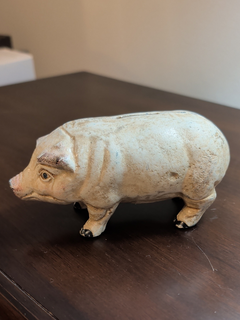 Vintage Cast Iron Pig Piggy Bank